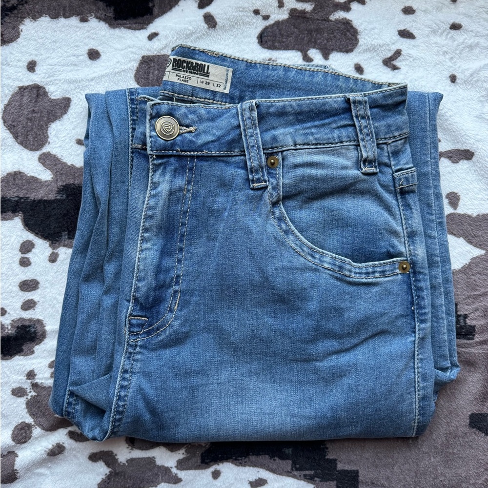 Rock and Roll Denim Palazzo Flare